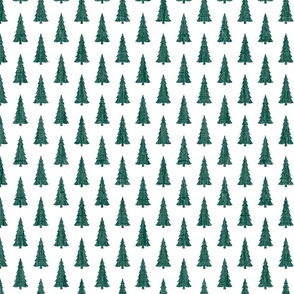 Textured Christmas Tree Evergreen Tree on Pale Blue Background