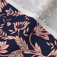Red white and blue Chinoiserie 