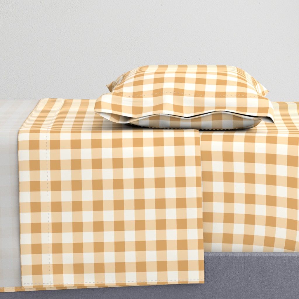 butter yellow gingham 2 inch check
