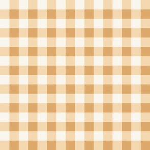 butter yellow gingham  1 inch check