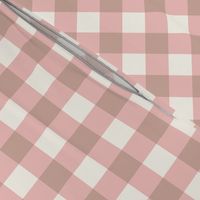 dusky pink gingham 2 inch check