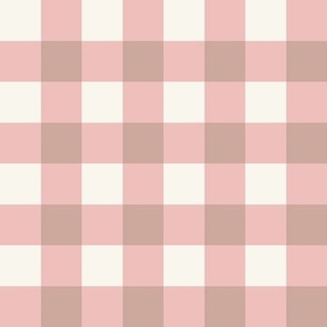 dusky pink gingham 2 inch check