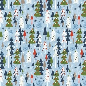 Christmas Forest Ice Blue Small