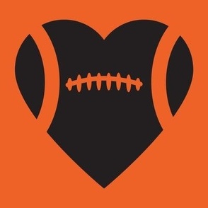 Football Heart, Football Love, High School Football, College Football, Boys Football, School Spirit, Black & Orange