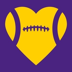 Football Heart, Football Love, High School Football, College Football, Boys Football, School Spirit, Purple & Gold, Purple & Yellow