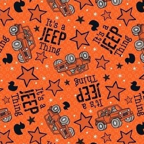 Medium Scale It's A Jeep Thing 4x4 Off Road Adventure Vehicles in Orange