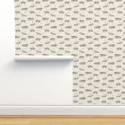 small scale // construction trucks - creamy white_ khaki brown - kids bedroom