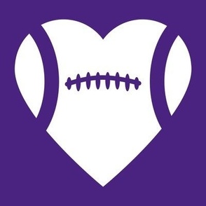 Football Heart, Football Love, High School Football, College Football, Boys Football, School Spirit, Purple & White