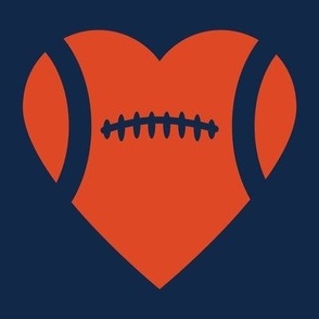 Football Heart, Football Love, High School Football, College Football, Boys Football, School Spirit, Blue & Orange