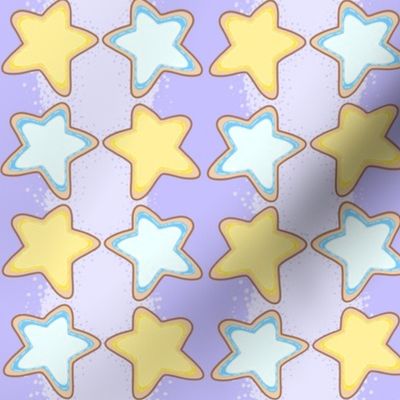 Holiday Sugar Cookie stars purple