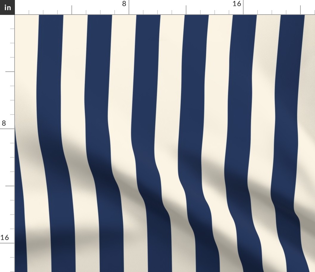 Cabana Stripes - Navy - Large (Coastal Chic)