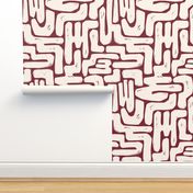 Minimal Maze in Cranberry