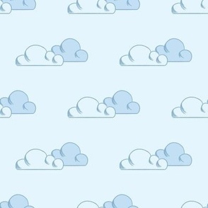 Cloudy Weather in Light Blue