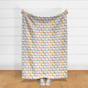 large - Dachshunds - Sausage dog - colorful dogs on white - Weiner Wiener dogs pets pet cute simple silhouette