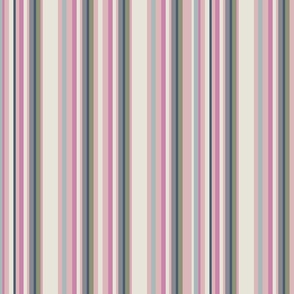 Kaleidoscope Stripe - Multi Color Stripe with Pink, Green, Navy, and Cream