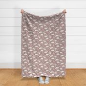 small scale // dinosaurs - creamy white_ dusty rose pink - baby kids nursery