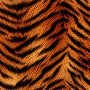 Tiger pattern fur