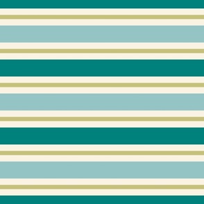 Yacht Club Stripes - Seaweed - Large (Coastal Chic)