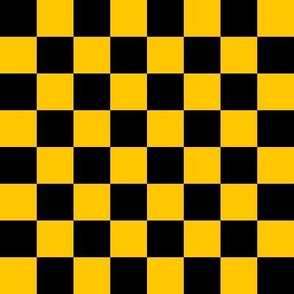 1 inch Checkerboard black and Mikado yellow