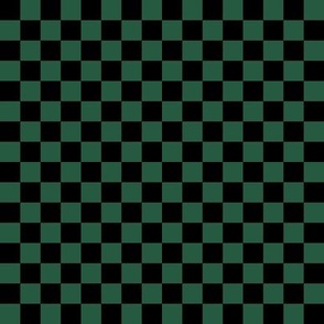 1/2 in Checkerboard black and Castleton Green