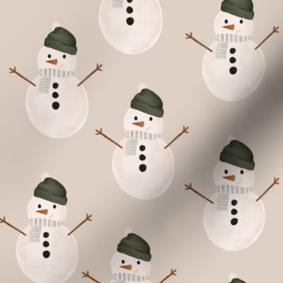 Neutral Snowman Holiday