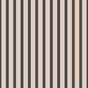 Traditional Stripe Pattern in Rose Pink and Dark Charcoal