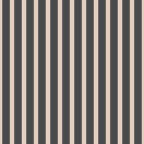 Traditional Stripe Pattern in Dark Charcoal and Rose Pink