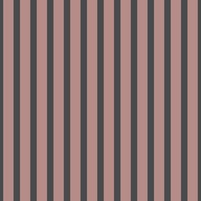 Traditional Stripe Pattern in Mauve Purple and Dark Charcoal Grey
