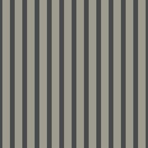 Traditional Stripe Pattern in Sage Grey Green and Charcoal 