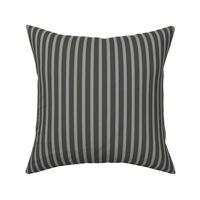 Traditional Stripe Pattern in Sage Grey Green and Dark Charcoal