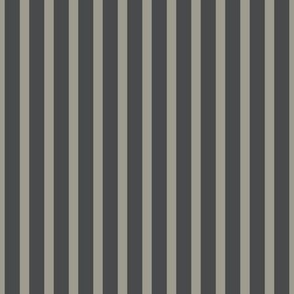 Traditional Stripe Pattern in Sage Grey Green and Dark Charcoal