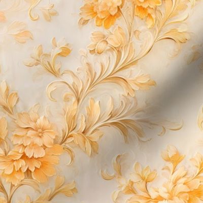 orange shabby rococo