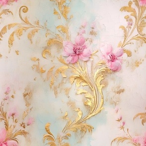 shabby rococo pink and gold