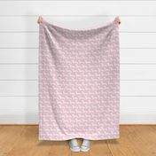 large - Dachshunds - Sausage dog - white and light baby pink - Weiner Wiener dogs pets pet cute simple silhouette