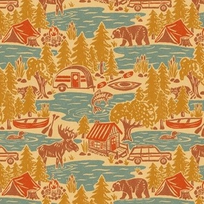 North Country Summer - 6" medium - autumn gold and rust 