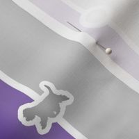 West Highland White Terrier Bead Chain - purple silver