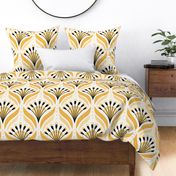 XLarge // Blooms over Blooms - Scandi Florals in Gold yellow 