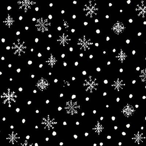 christmas dots   snowflakes-black 12in