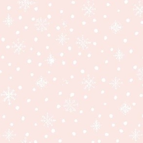 christmas dots  snowflakes-blush 12in 