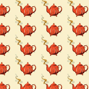 Vintage Style Red Teapots