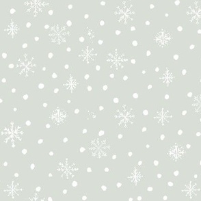 christmas dots   snowflakes-mint 12in
