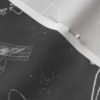 Chalkboard Formulas for Space Travel, Horizontal