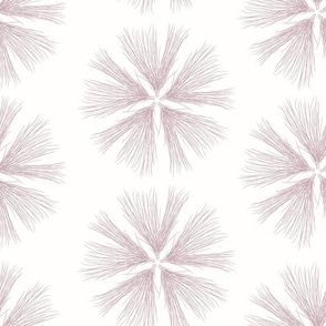 Jumbo Pine Needle Pinwheel Stripes in Lilac Gray