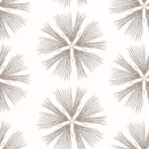 Jumbo Pine Needle Pinwheel Stripes in French Gray