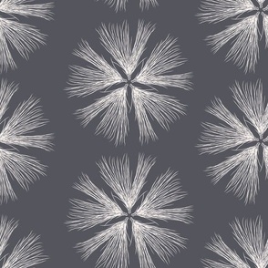 Jumbo Pine Needle Pinwheel Stripes in Charcoal