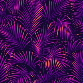 Boho Palms Violet Sunset