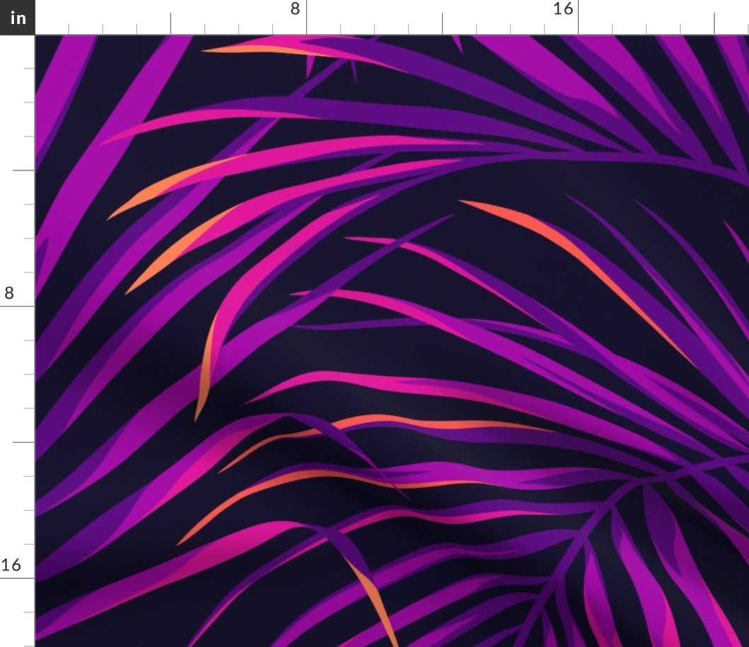 Boho Palms Violet Sunset