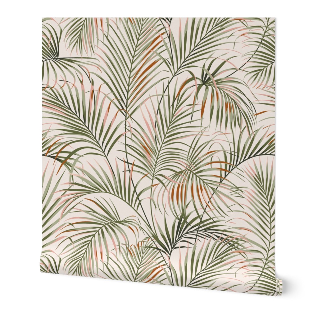 Boho Palms Sage green and pink