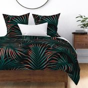 Boho Palms dark teal and terracotta