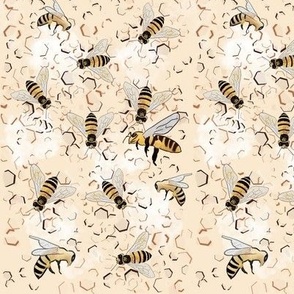  Bees buff, 1 inch bees